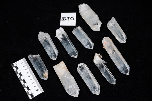 Blue Feather Lemurian Quartz crystal Points (Lot: BS-235) medium size