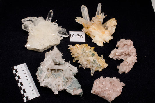 Lemurian Quartz Clusters mixed selection Rainbow Lot (LC-399)
