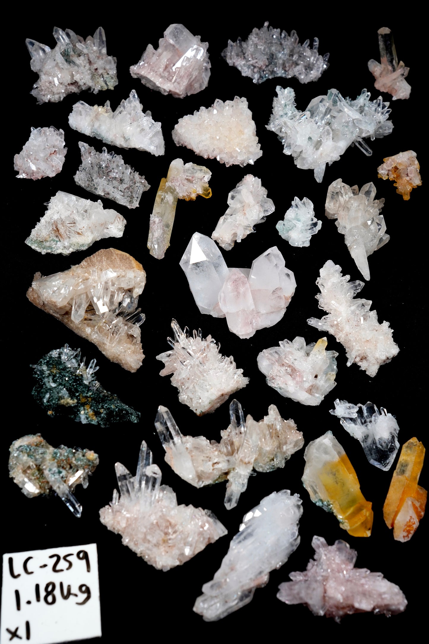 Lemurian Quartz Clusters mixed selection Rainbow Lot (LC-259A)