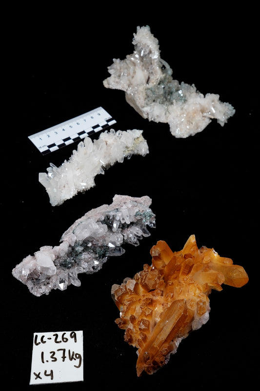 Lemurian Quartz Clusters mixed selection Rainbow Lot (LC-269A)