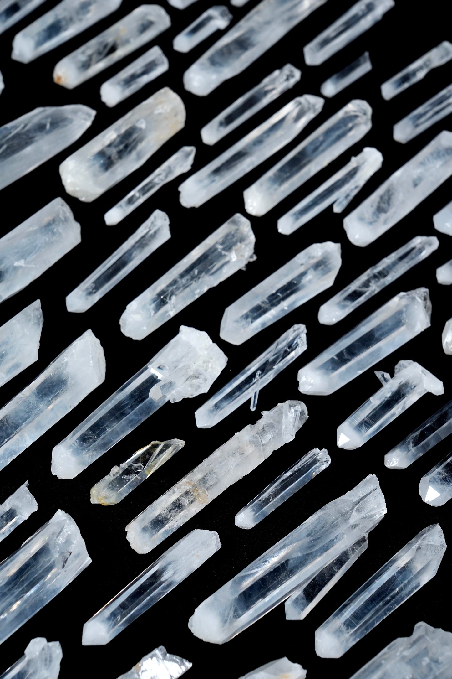 Elestial Crown Blue Smoke Lemurian Quartz Crystal points by kilo Small size WHOLESALE