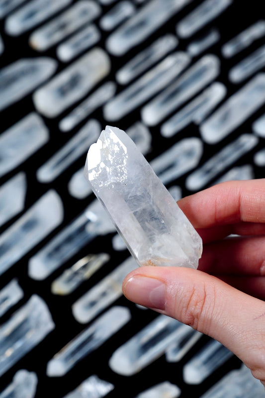 Elestial Crown Blue Smoke Lemurian Quartz Crystal points by kilo Small size WHOLESALE