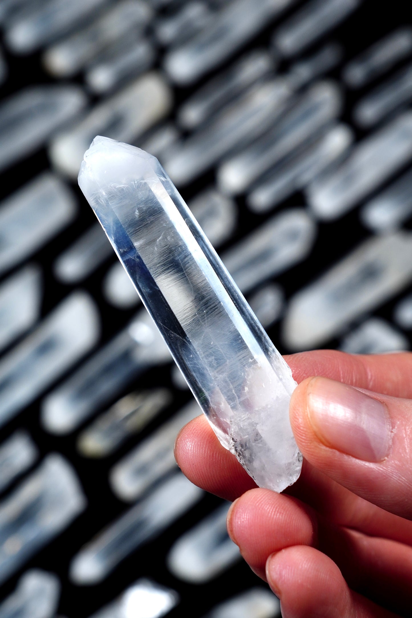 Elestial Crown Blue Smoke Lemurian Quartz Crystal points by kilo Small size WHOLESALE