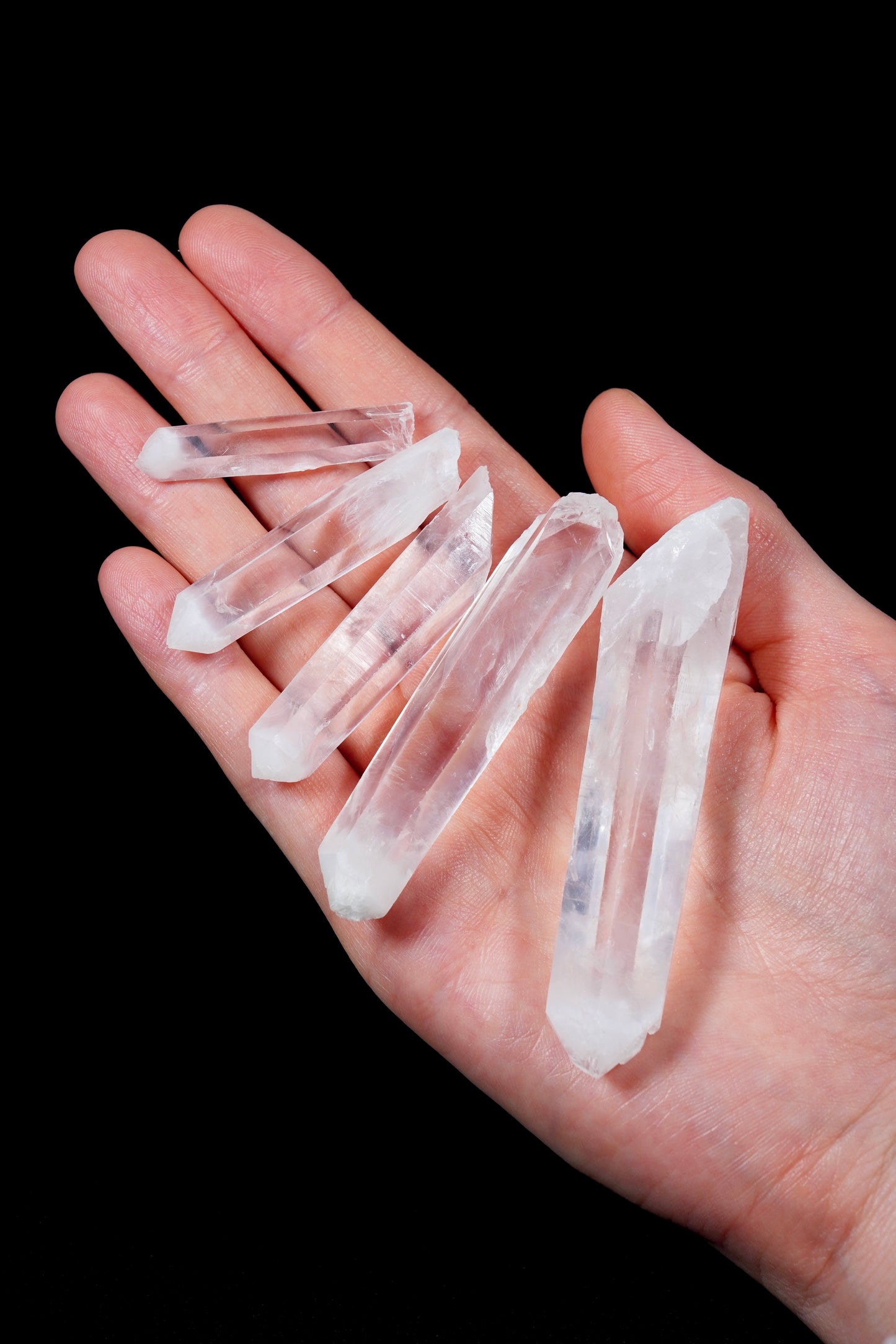 Elestial Crown Blue Smoke Lemurian Quartz Crystal points by kilo Small size WHOLESALE