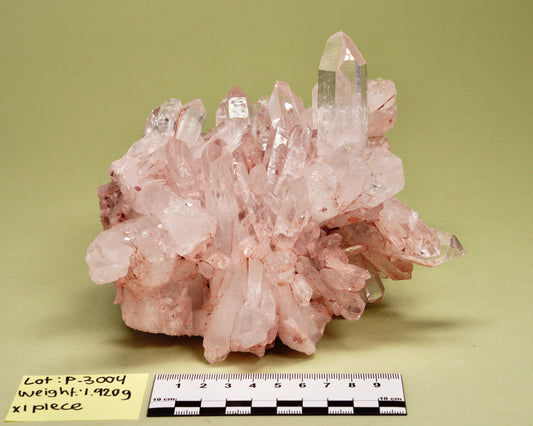 SUPER OPTICAL PINK LEMURIAN QUARTZ CLUSTER MEDIUM SIZE (P-3004) | WHOLESALE LOT