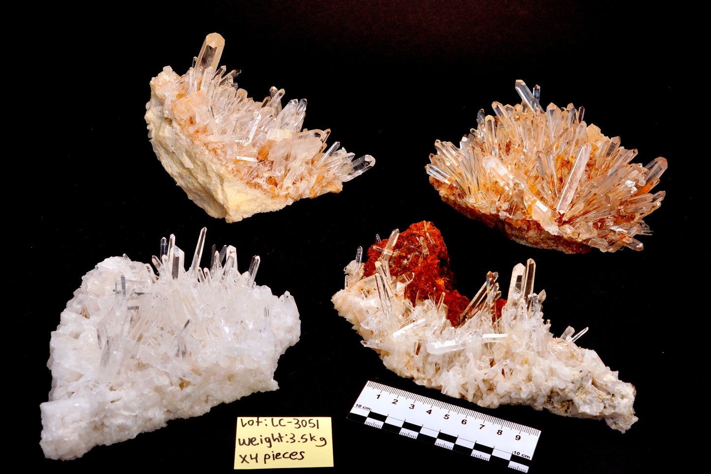 Rainbow Lemurian Quartz Clusters Mixed Selection (LC-3051) | Wholesale Lot | 3505g x4 | Medium Size