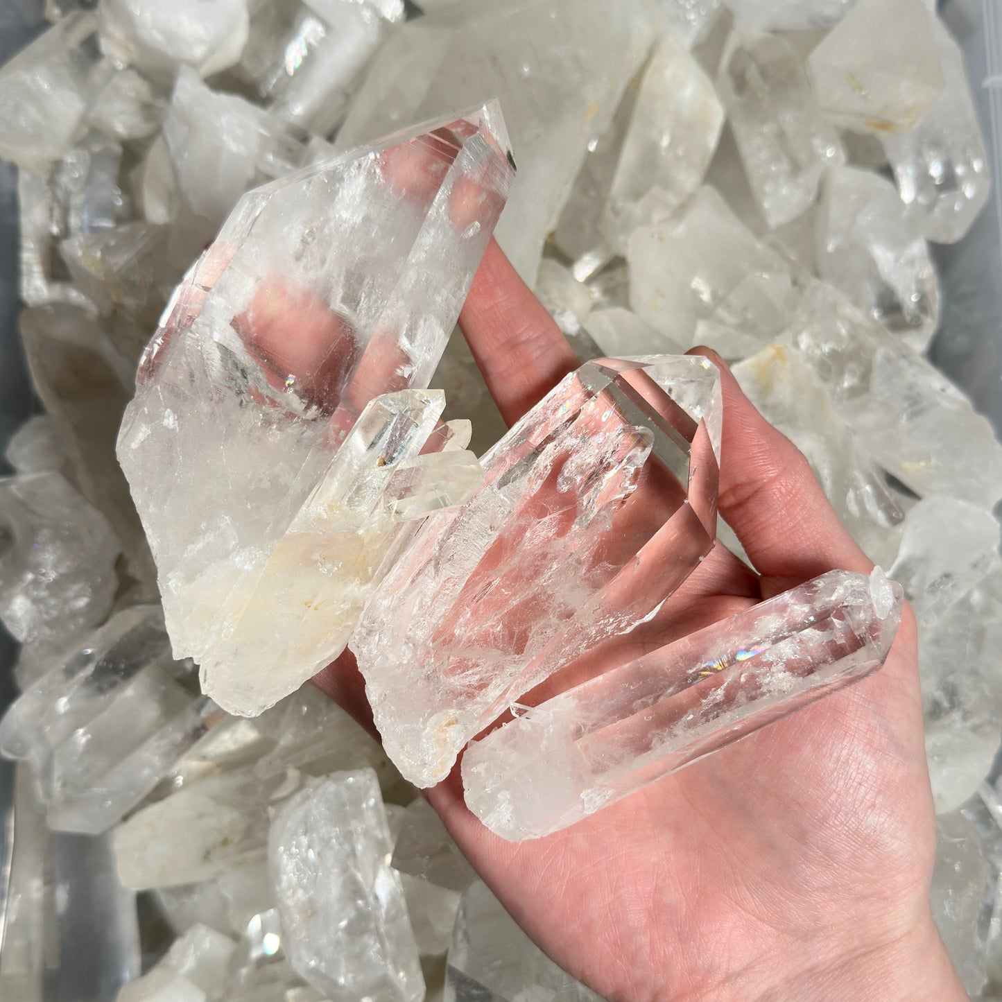 Super Optical Lemurian Quartz Crystal Points (Medium/Large Size) by the kilo BULK
