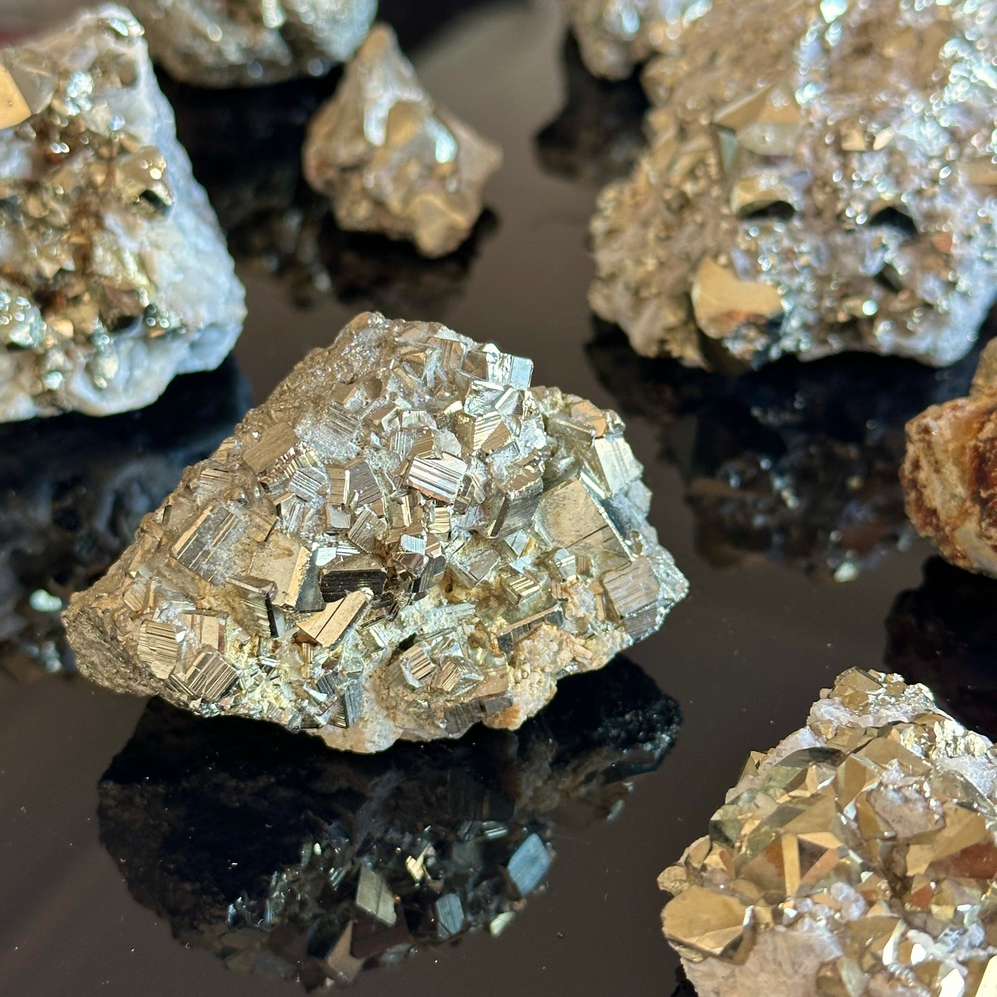 Pyrite Clusters Chivor mine, Colombia (PY-152)