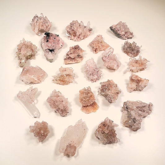 Pink Lemurian Quartz Clusters small size (Lot: P-922)