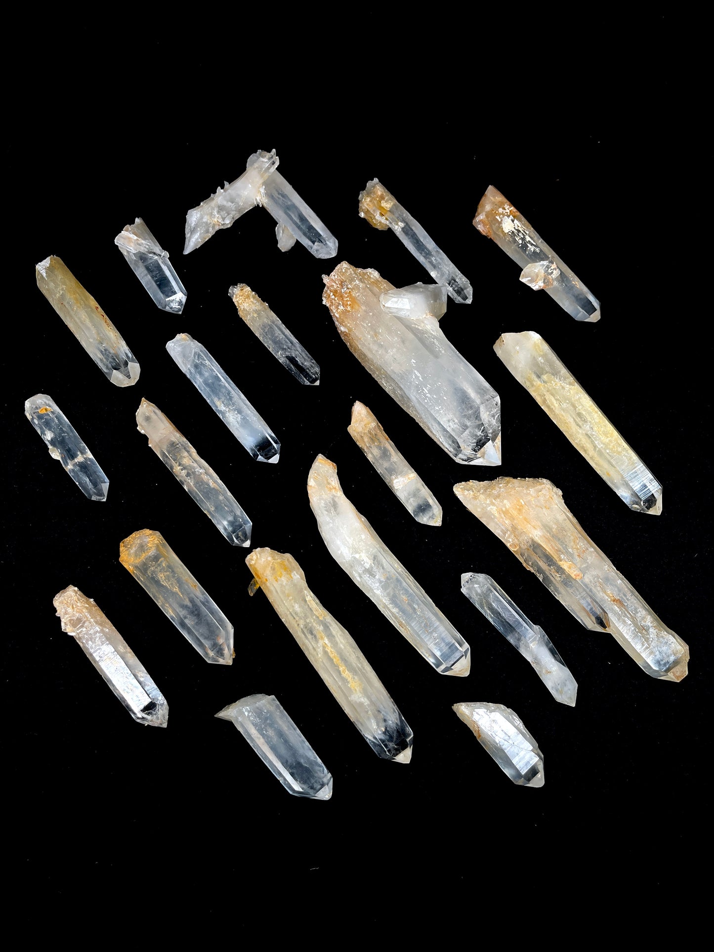 Golden Healer DNA Blue Smoke (Milton mine) Lemurian Quartz Crystal Wands Medium and Large size WHOLESALE (BS-165)