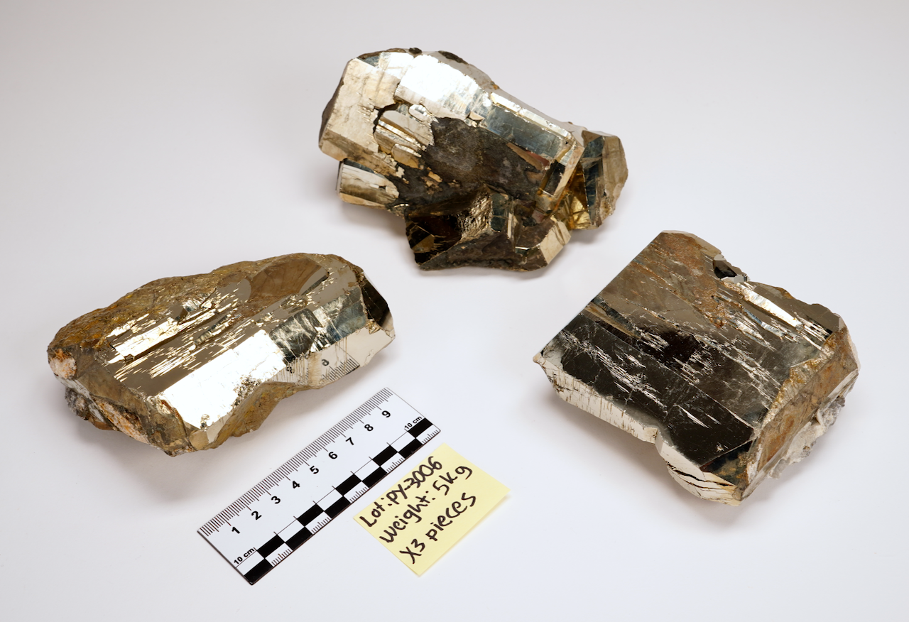 Pyrite Cluster Chivor mine, Colombia (PY-3006) | Wholesale Lot | 5035g x3 | Medium Size