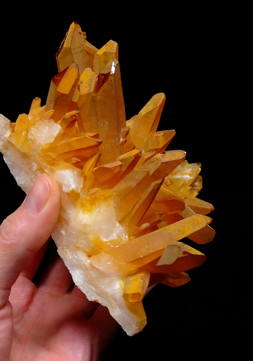 Tangerine Lemurian Quartz Clusters 🍊