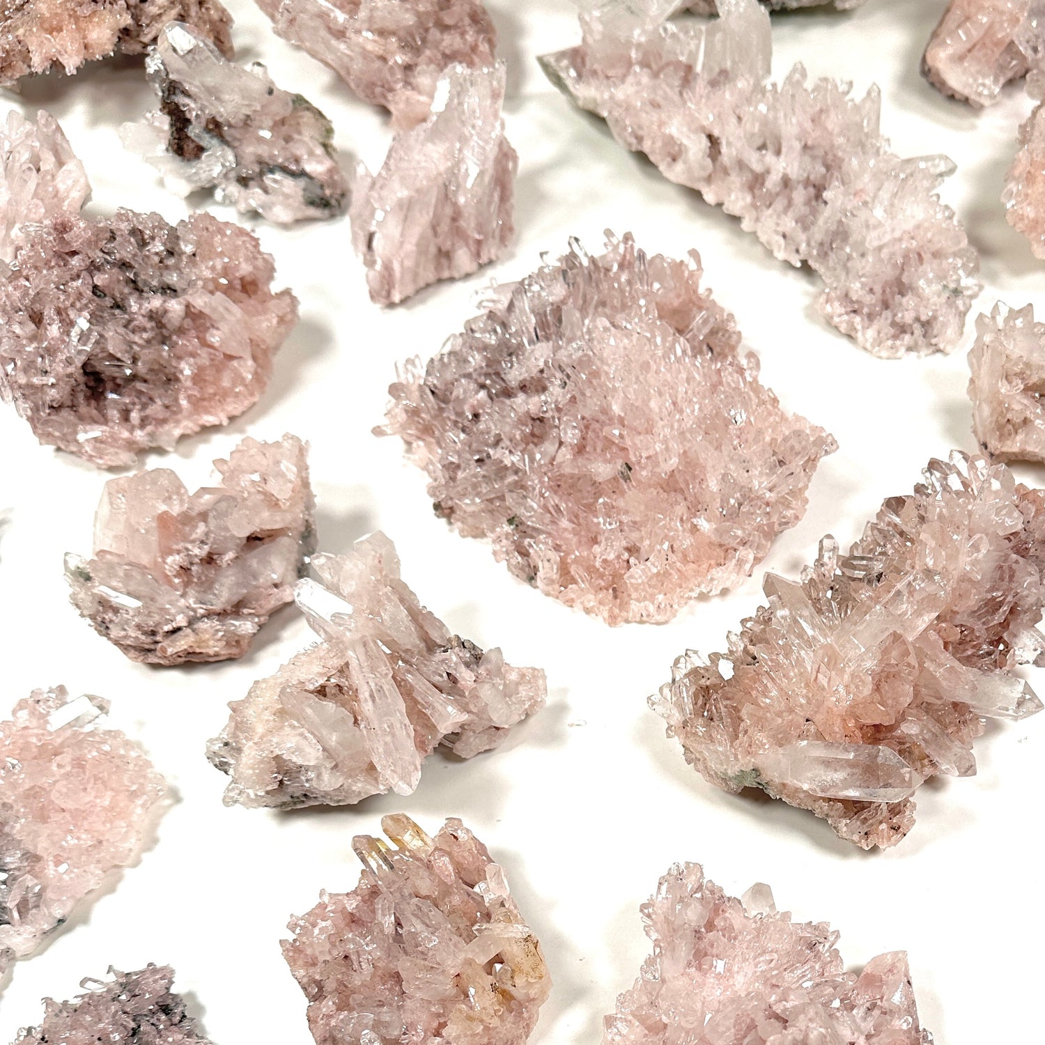 Pink Lemurian Quartz Clusters & Faden 🩷