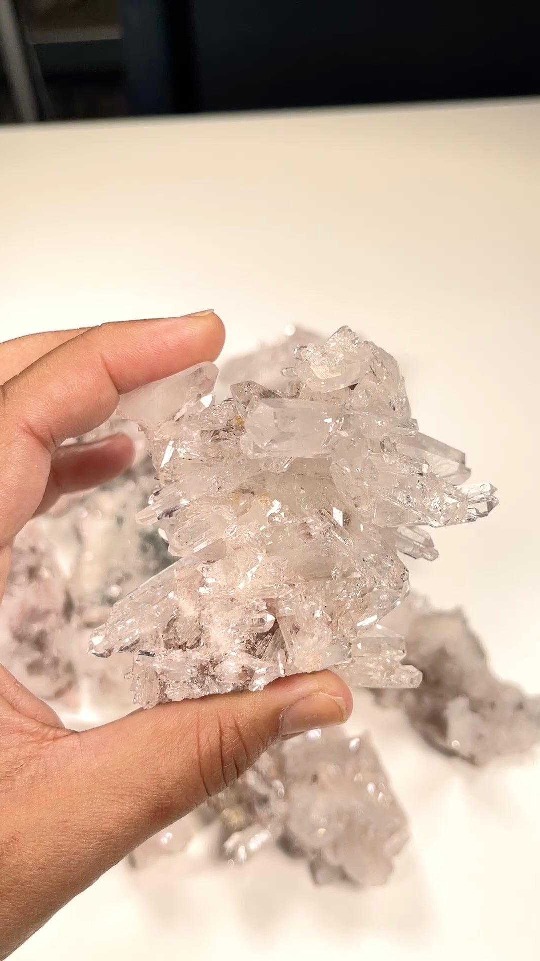 Pink Lemurian Quartz Clusters medium & small size (P-952)