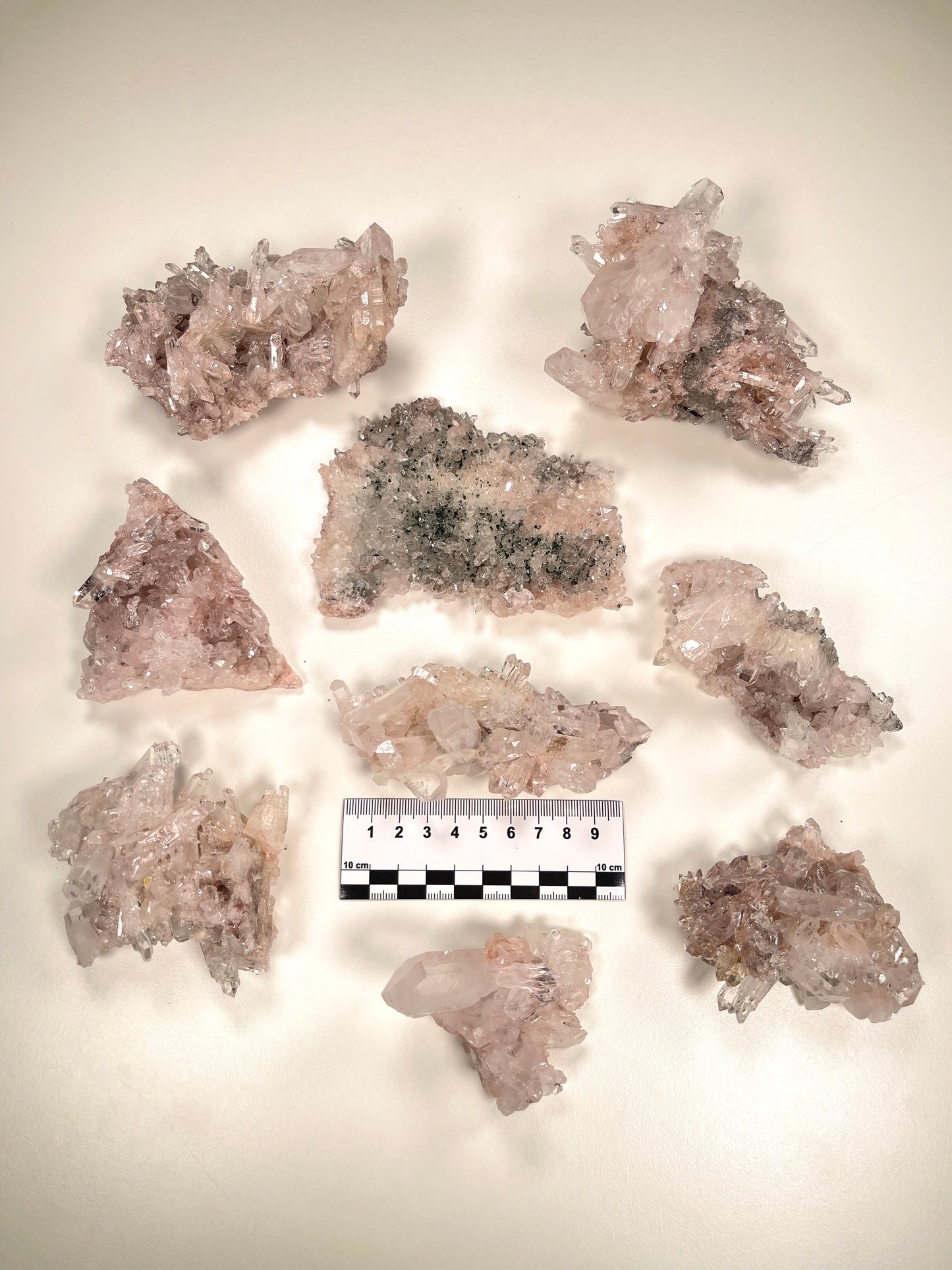 Pink Lemurian Quartz Clusters medium & small size (P-952)