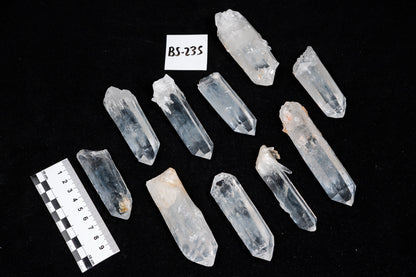Blue Feather Lemurian Quartz crystal Points (Lot: BS-235) medium size 835g x10