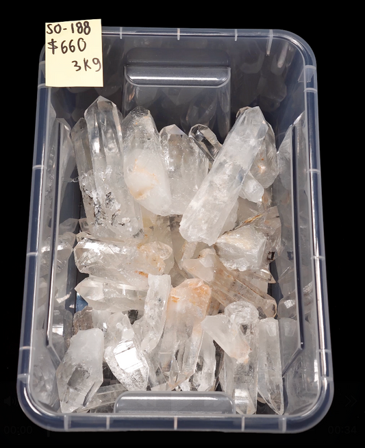 Kilos Promo! 3kg Super Optical Lemurian Quartz Points SO-188
