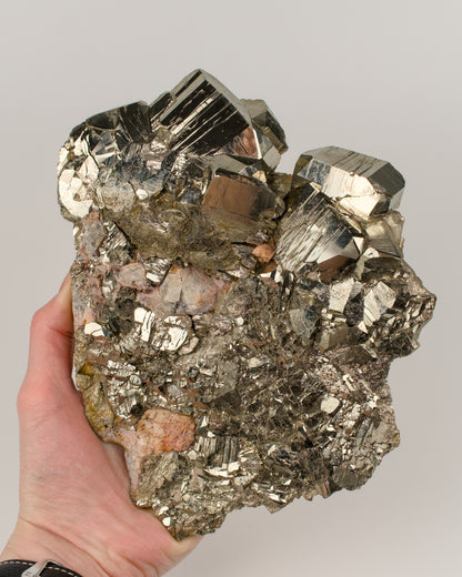 コロンビア、チボール鉱山の黄鉄鉱クラスター（PY-163）