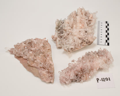 Pink Lemurian Quartz Clusters Medium size (P-1201) 1728g x3
