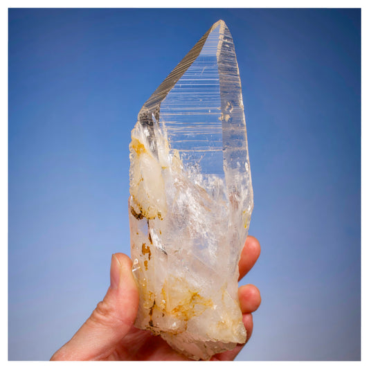 Elestial Peñas Blancas Lemurian Quartz with Deep Striations Collector Specimen (Lot: PE-305)
