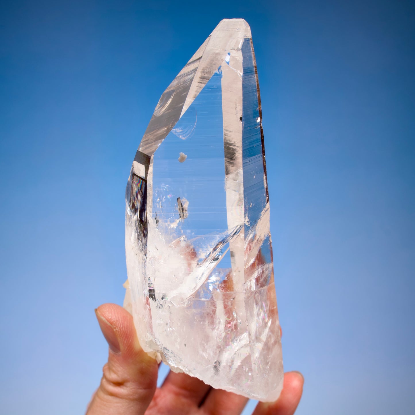 Peñas Blancas Chisel (8 sided) Lemurian Quartz With huge Time Link Window to the past Collector Specimen (Lot: PE-306)