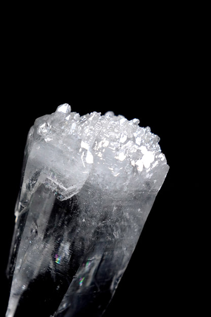 MASTER ELESTIAL RAINBOW PEÑAS BLANCAS LEMURIAN QUARTZ CRYSTAL POINT (PE-1C) 92G X1 | COLLECTOR SPECIMEN