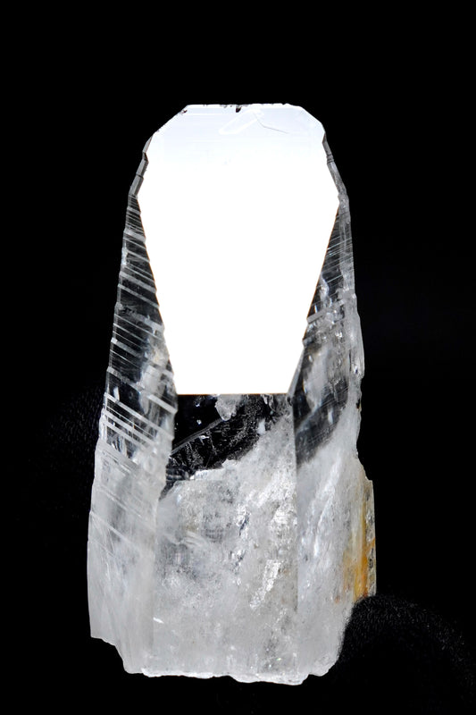 Chisel terminated Peñas Blancas Lemurian Quartz Crystal Collector Specimen (Lot: PE-1E) 7.2cm long