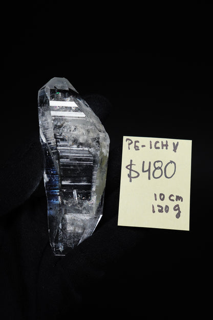 DOUBLE TERMINATED PEÑAS BLANCAS LEMURIAN QUARTZ CRYSTAL (LOT: PE-1CH) 10CM 120G X1 | COLLECTOR SPECIMEN