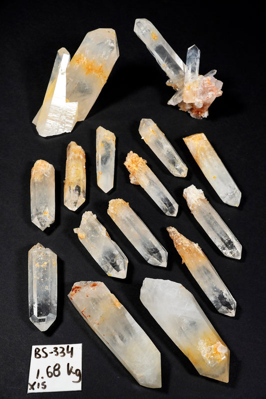 Golden Healer DNA Blue Smoke (Milton mine) Lemurian Quartz Crystal Wands WHOLESALE (BS-334)