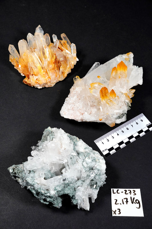 Lemurian Quartz Clusters mixed selection Rainbow Lot (LC-273)