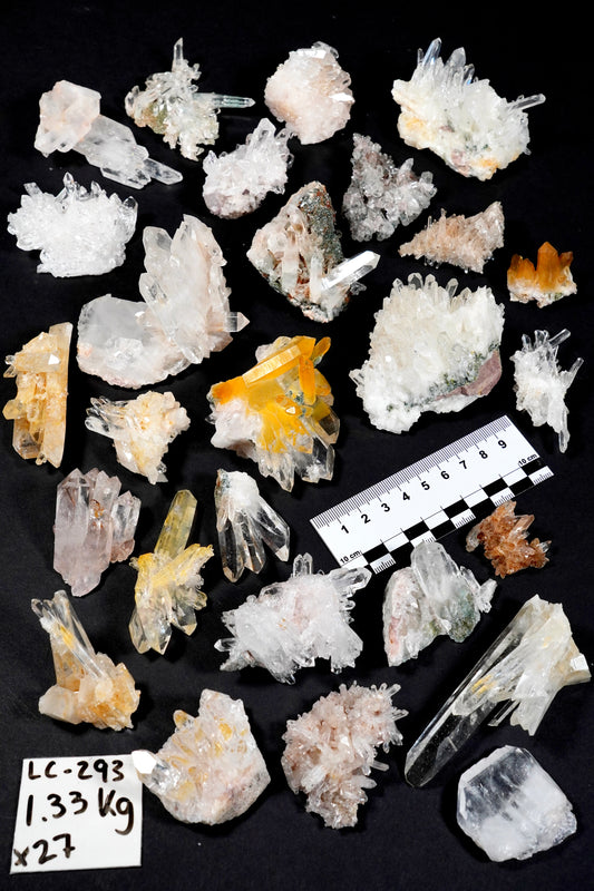 Lemurian Quartz Clusters mixed selection Rainbow Lot (LC-293)