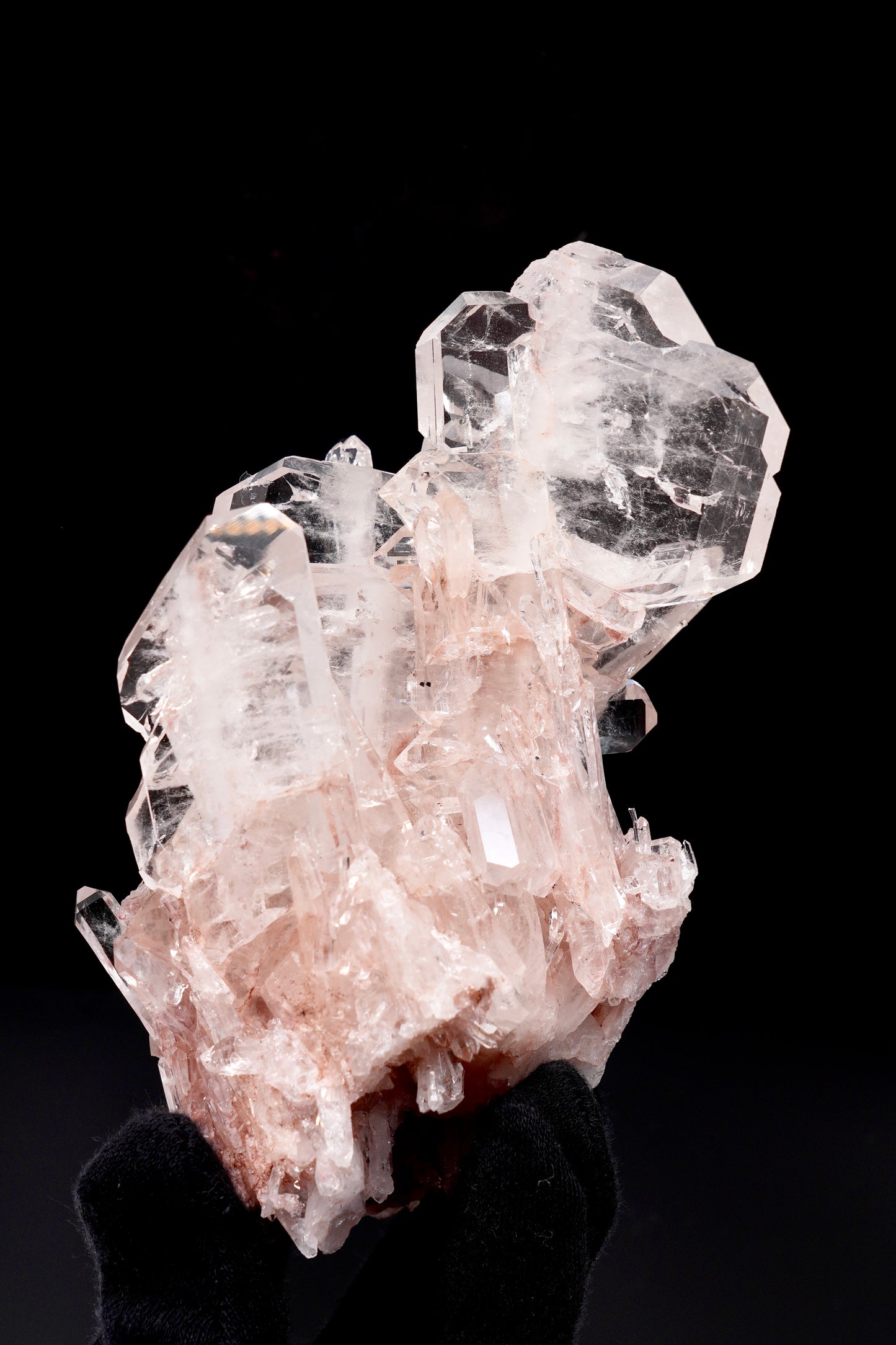 Pink Lemurian Quartz Cluster AAA Collector Specimen (Lot: P-1373)