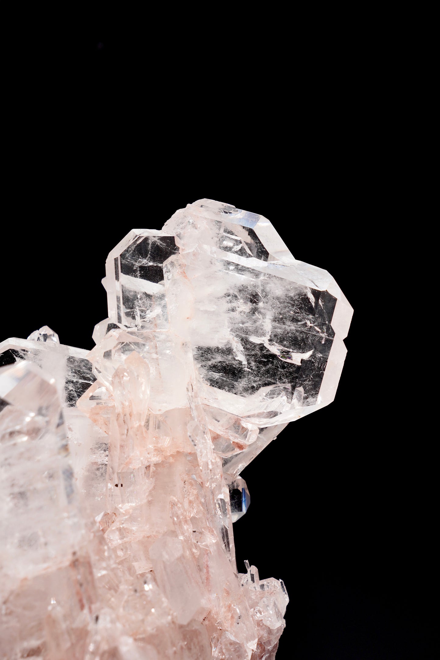Pink Lemurian Quartz Cluster AAA Collector Specimen (Lot: P-1373)