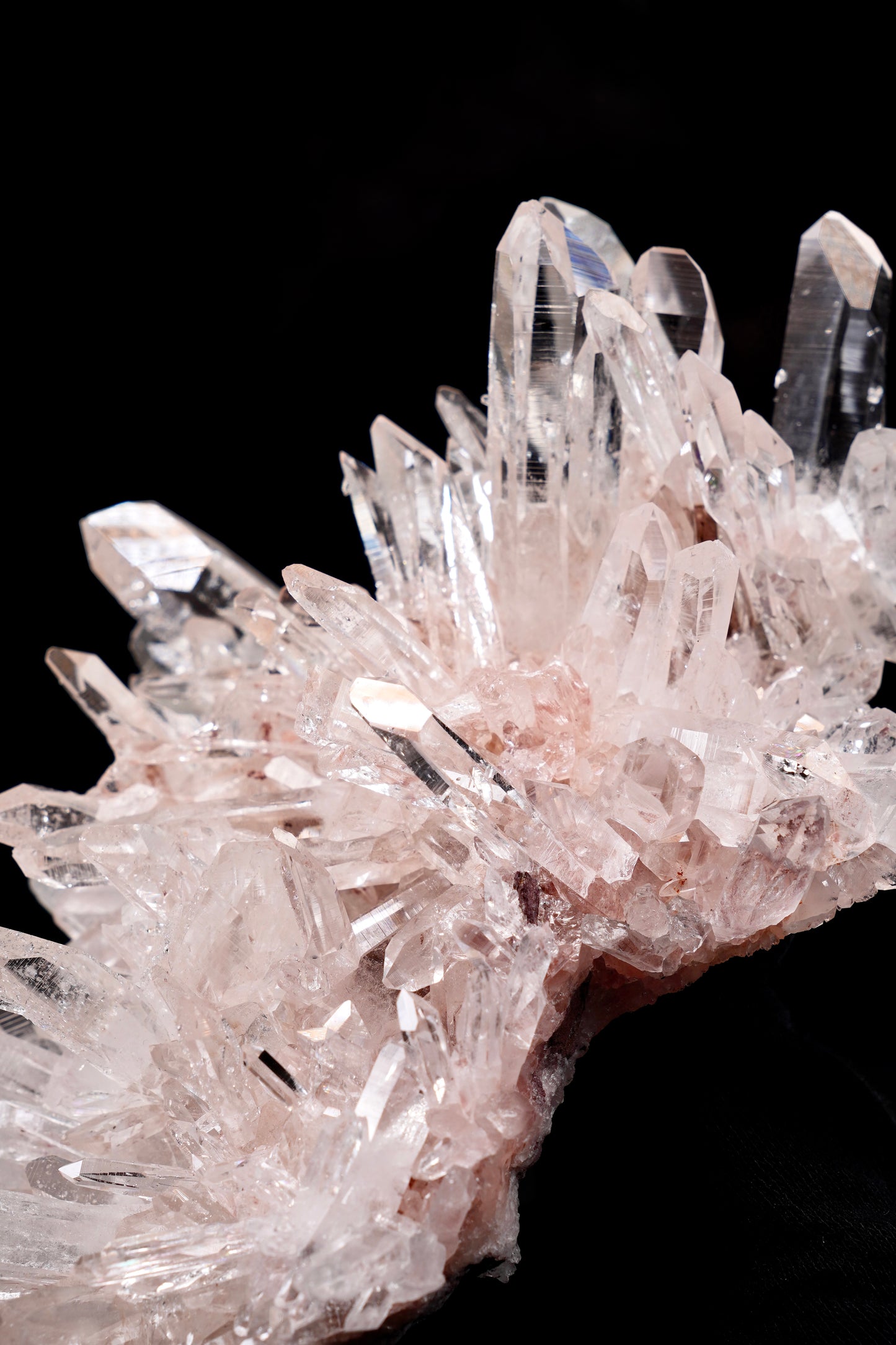 Pink Lemurian Quartz Cluster AAA Collector Specimen (Lot: P-1357)