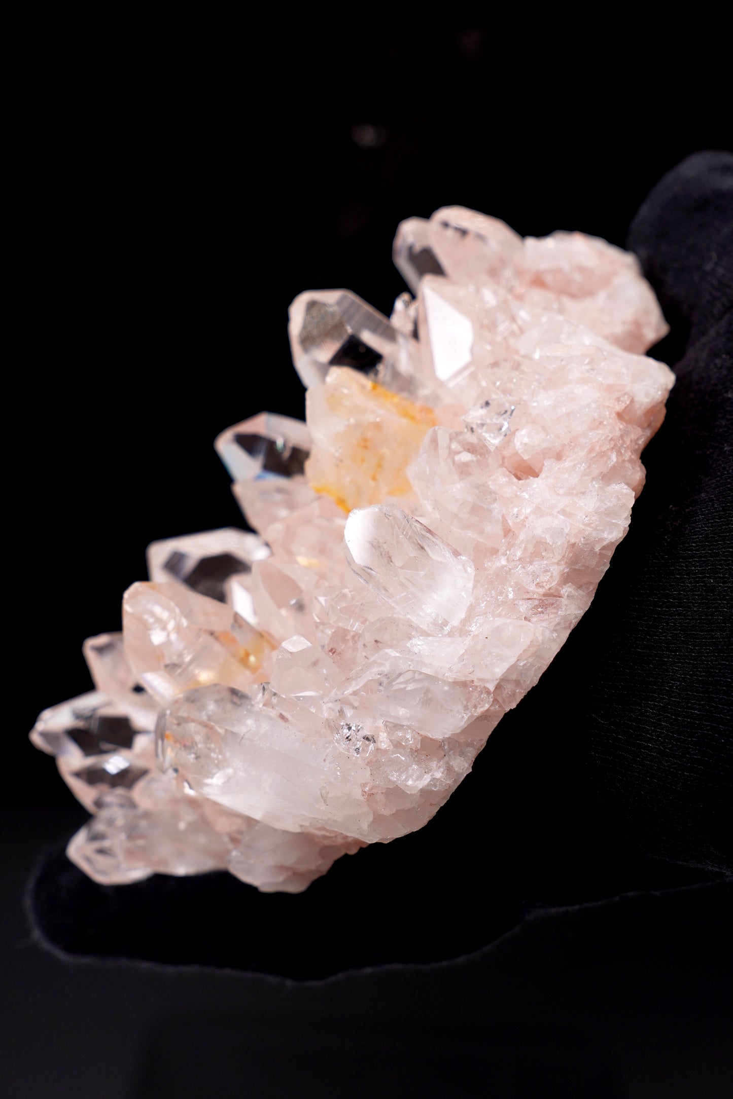 Pink Lemurian Quartz Cluster AAA Collector Specimen (Lot: P-1376)