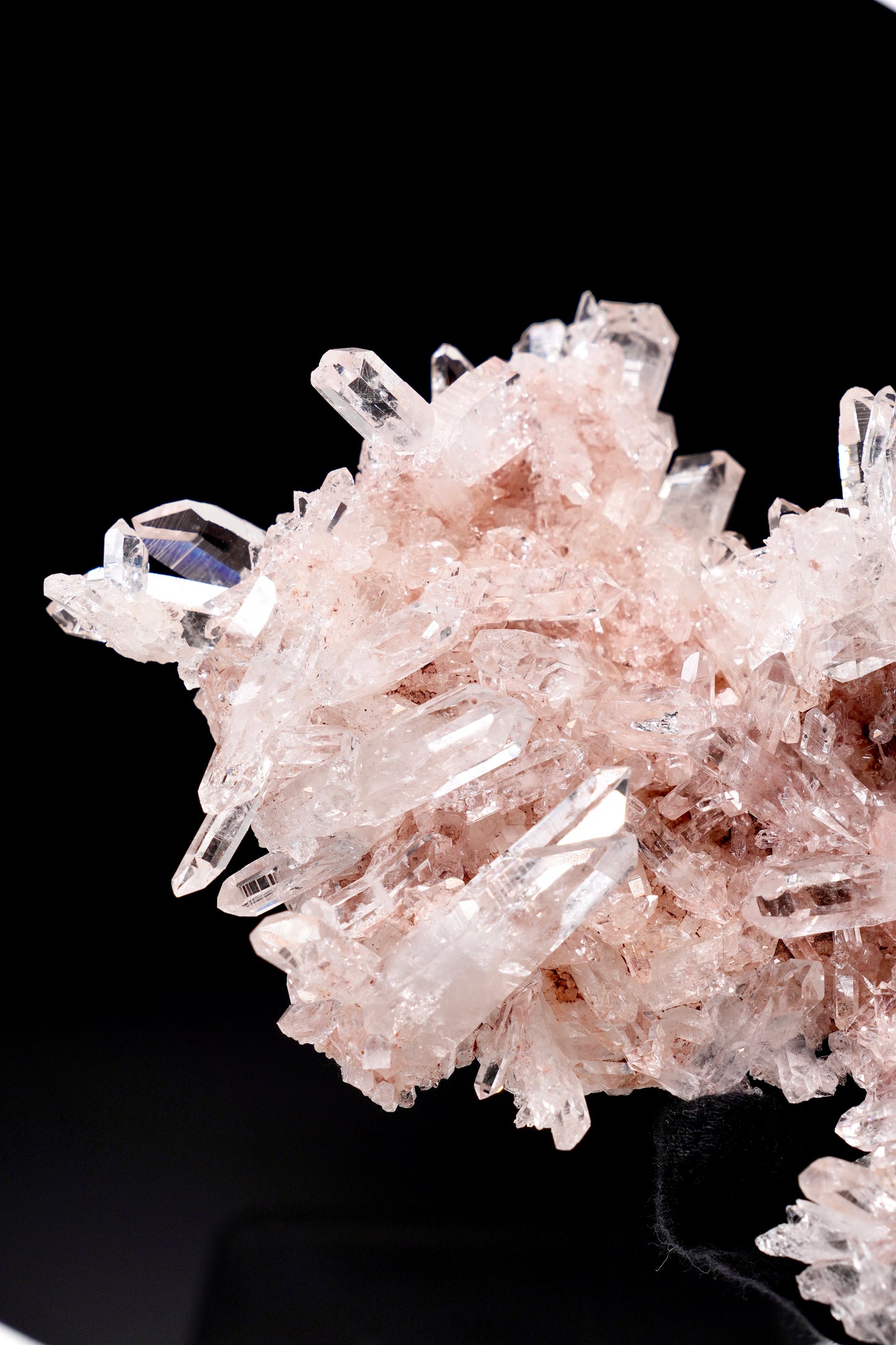 Pink Lemurian Quartz Cluster AAA Collector Specimen (Lot: P-1371)