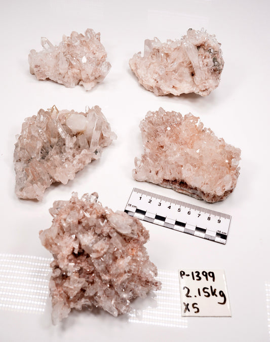 Pink Lemurian Quartz Clusters Medium Size (P-1399)