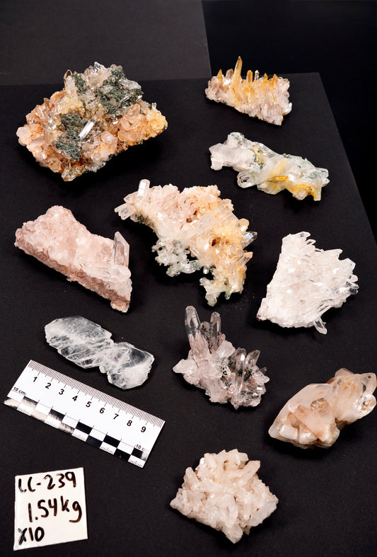 Lemurian Quartz Clusters mixed selection Rainbow Lot (LC-239)
