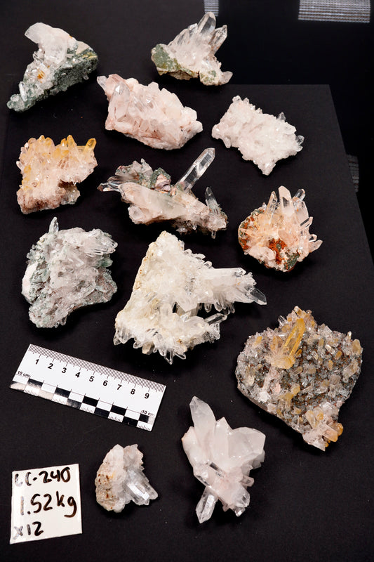 Lemurian Quartz Clusters mixed selection Rainbow Lot (LC-240)