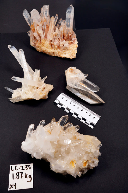 Lemurian Quartz Clusters mixed selection Rainbow Lot (LC-235) crystal.secret.kk