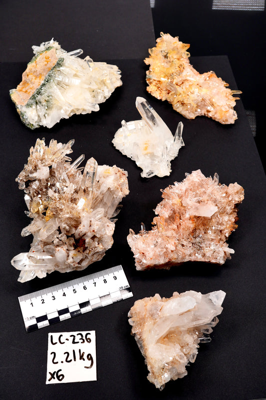 Lemurian Quartz Clusters mixed selection Rainbow Lot (LC-236)