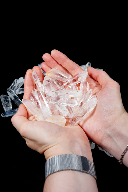 Super Optical Lemurian Quartz Crystal points by kilo Extra Small size WHOLESALE