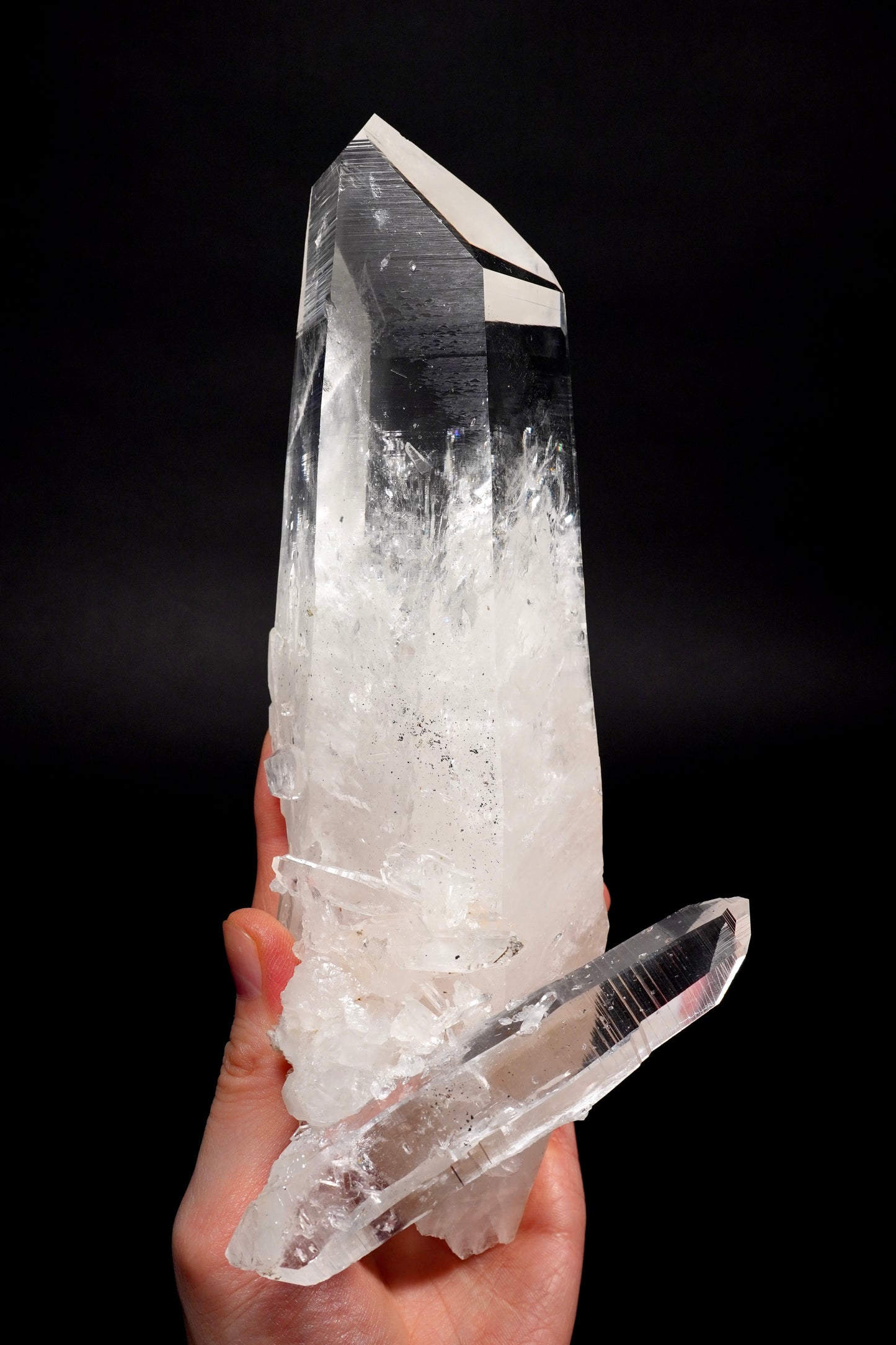 Transmitter double terminated Elestial Lemurian Quartz Crystal Collector Specimen (lot:CO-275) 1344g