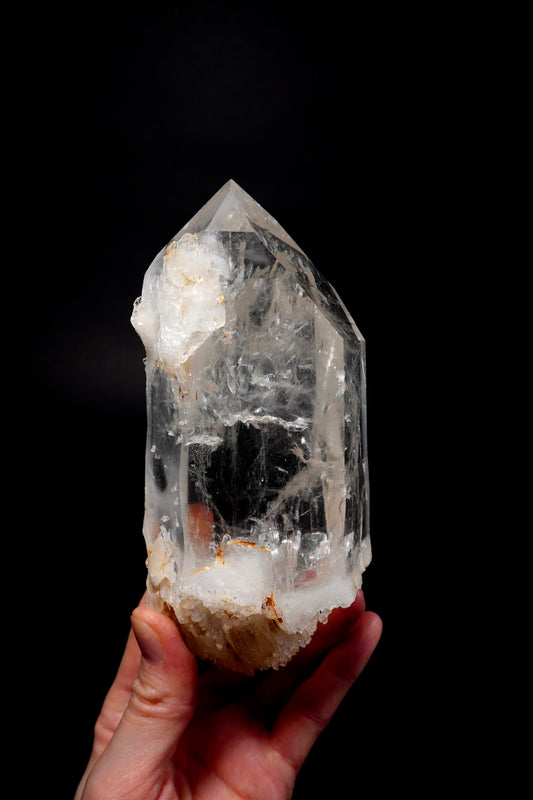 Extra rare Bent Elestial Lemurian Quartz Crystal Collector Specimen (lot: CO-273) 812g