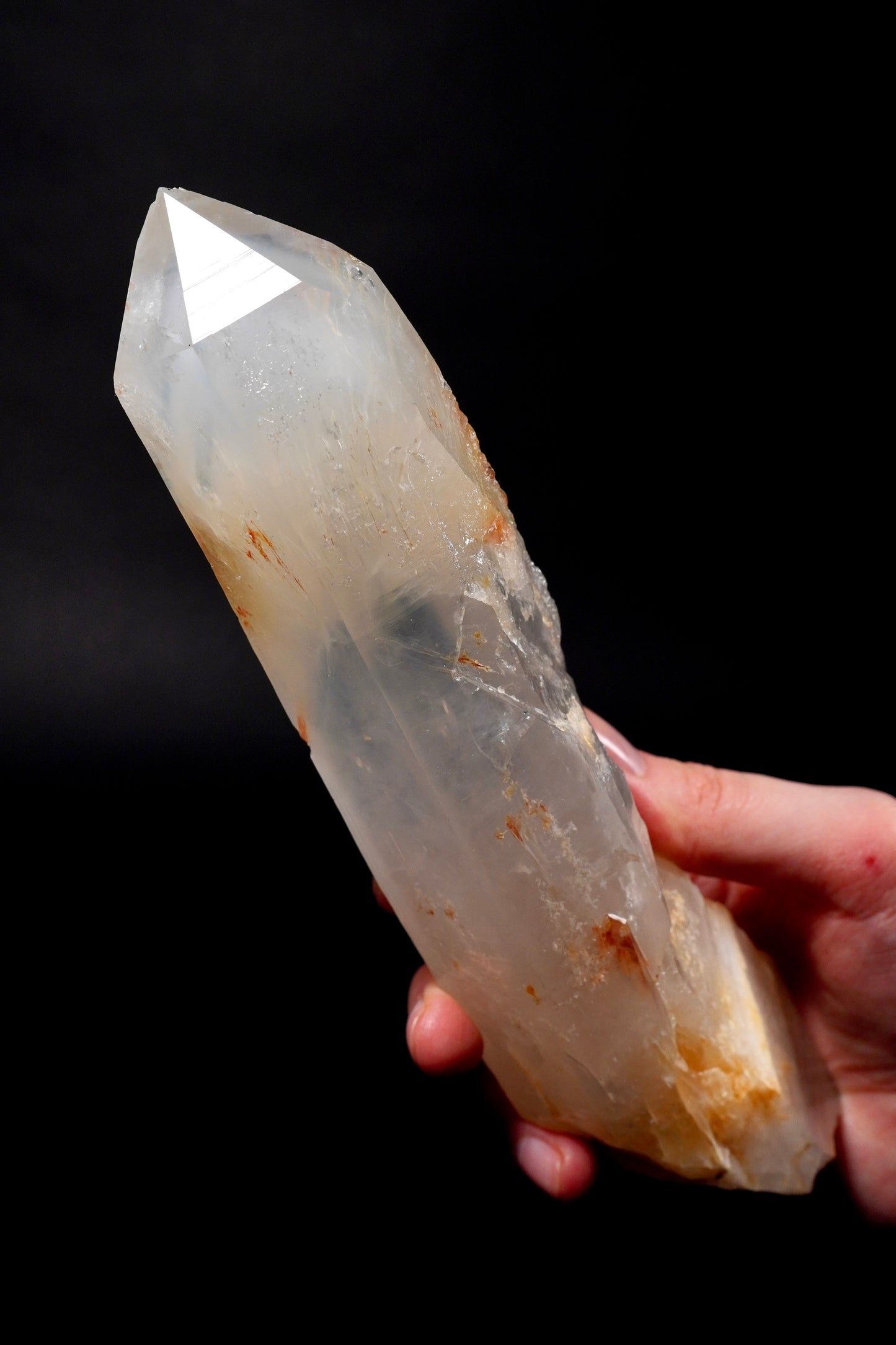 Golden Healer DNA Blue Smoke Lemurian Quartz Sword of Light (lot: CO-272) 765g