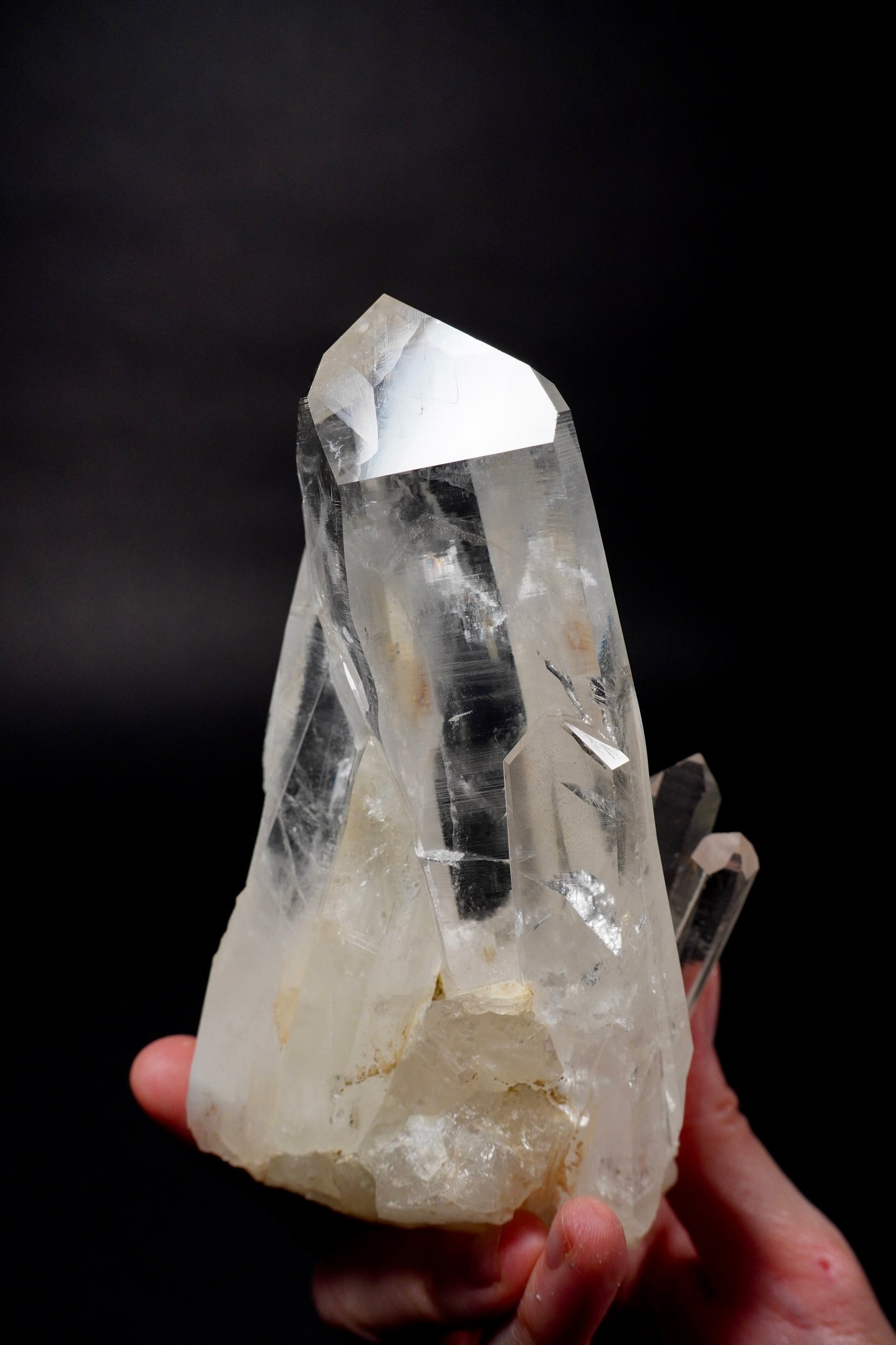 Tantric Twin Cathedral Lemurian Quartz Cluster with twirling clouds Collector Specimen (lot: CO-276) 678g