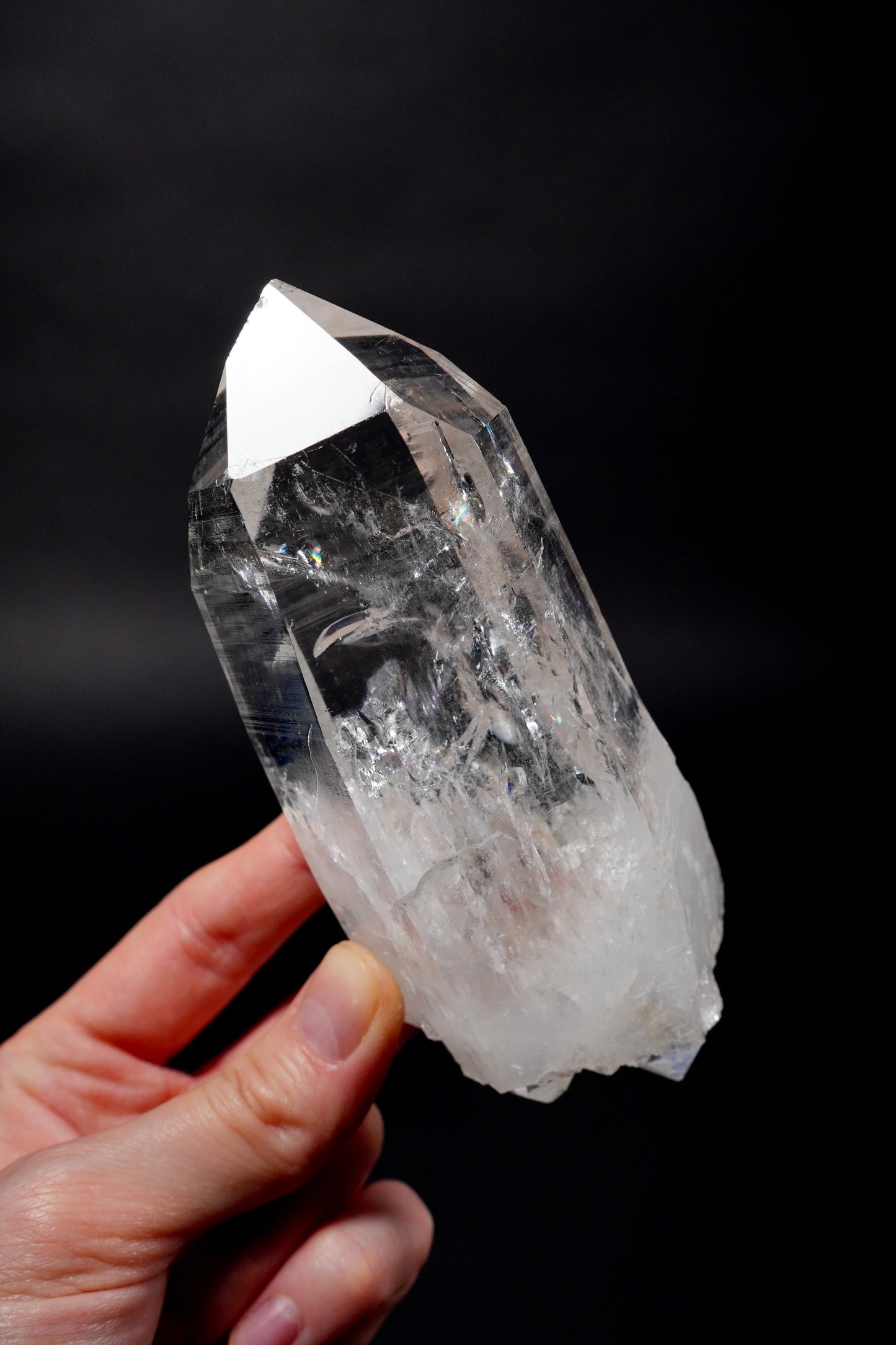 Astonishing double terminated Elestial Lemurian Quartz Crystal Collector Specimen (lot: CO-293) 419g