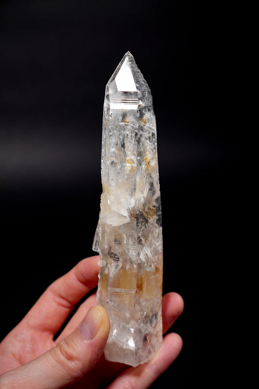 Fire and Ice Golden Healer Sword of Light Lemurian Quartz Crystal Collector specimen (lot: CO-294) 266g