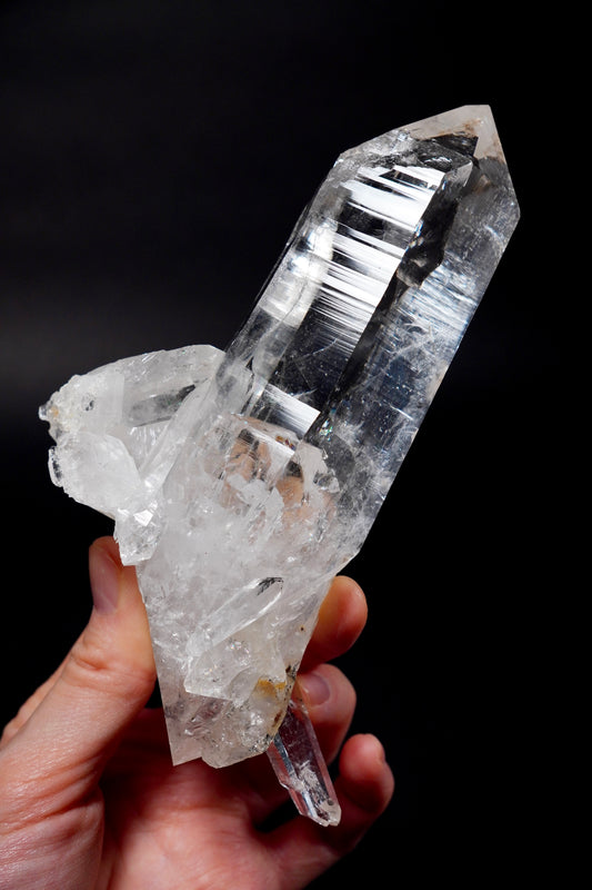 Double terminated, Elestial Tantric Twin Lemurian Quartz Crystal Collector Specimen (lot: CO-295) 585g