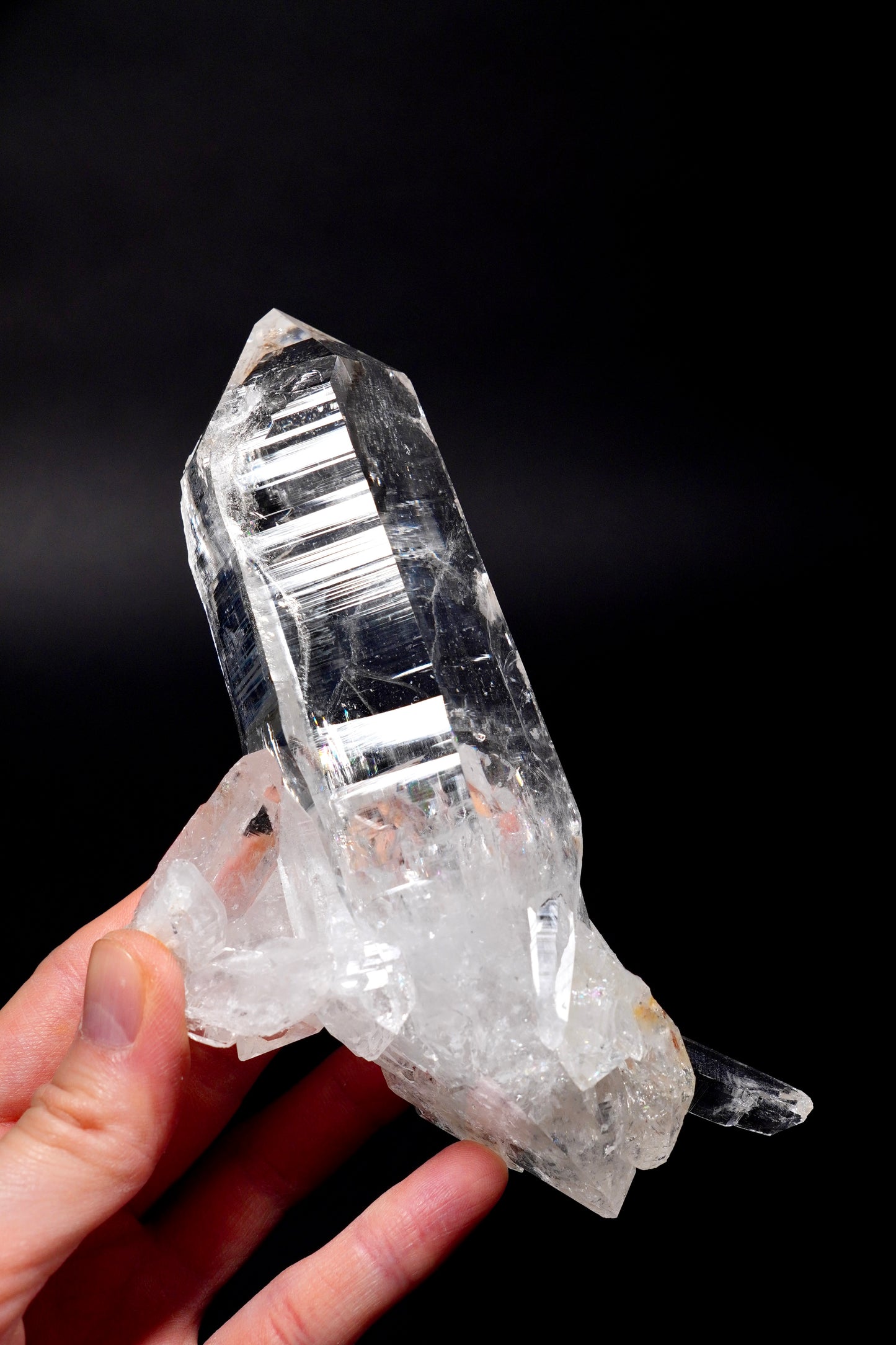 Double terminated, Elestial Tantric Twin Lemurian Quartz Crystal Collector Specimen (lot: CO-295) 585g